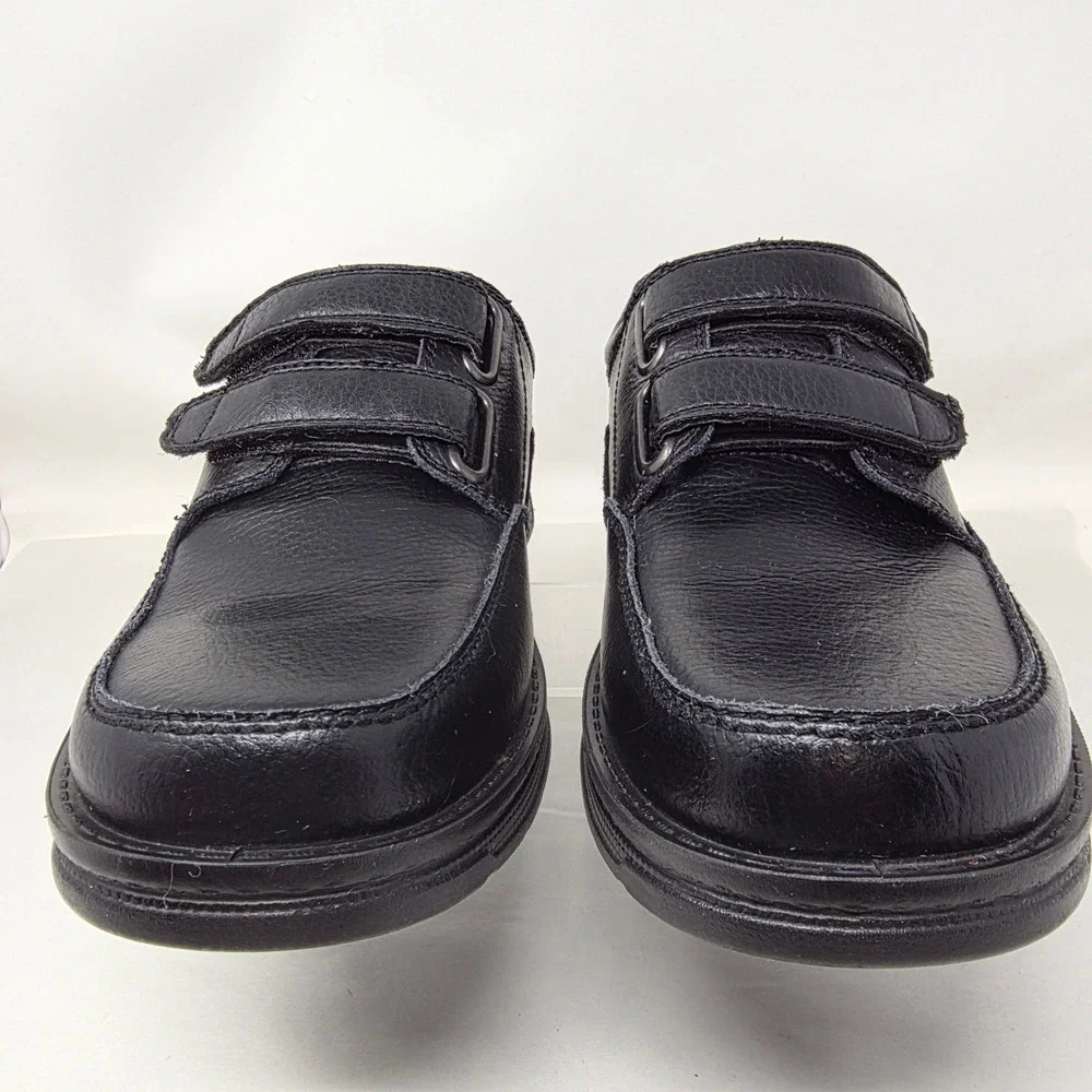 Dr. Scholls Matt Oxford Mens 9.5 Advanced Comfort Black Leather Strap Shoes Good